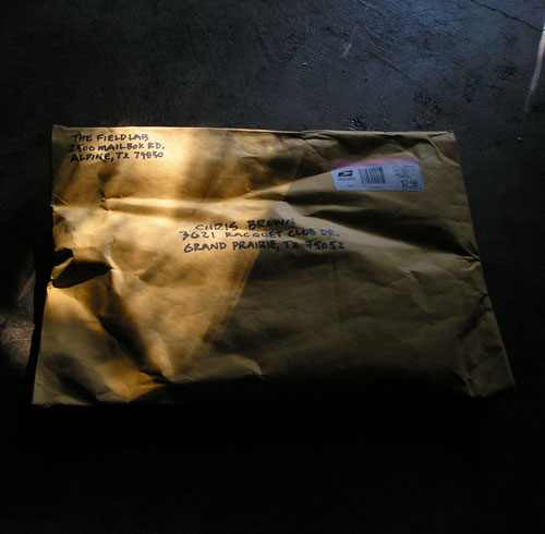 Package from the field lab... Package from the field lab...